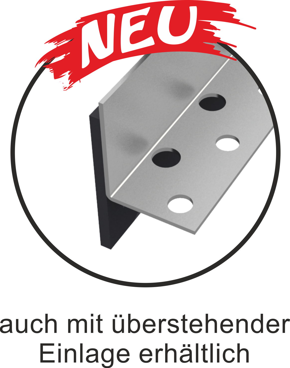 Edelstahlwinkel für Wandanschluss, massiv, gelocht 6/7/8 | 11/12/13 mm zum nachträglichen Verfugen